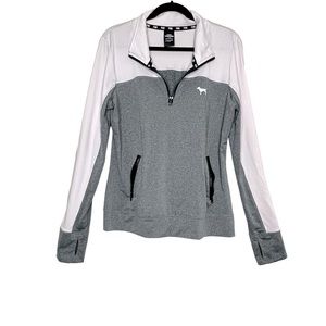 PINK Victoria Secret Ultimate 3/4 Zip Pullover With Thumb holes